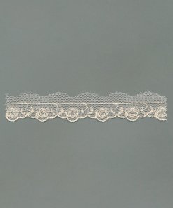 Schwarz & Ecru Baumwoll-Tüllbordüre – 2,5cm