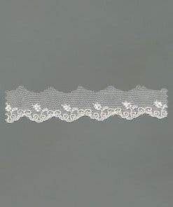 Embroidered Cotton Tulle Trim