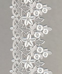 Weiße Guipure-Spitzenborte – 17cm