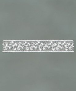 Ecru & Weiß Baumwoll-Tüll-Einsatzborte – 2,8cm