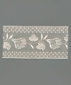 Ecru Cotton Tulle Insertion Lace Trim – 9cm × 4.6m