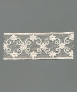 Ecru/Ecru Tulle Insertion Band *Corded – 6cm × 4.6m