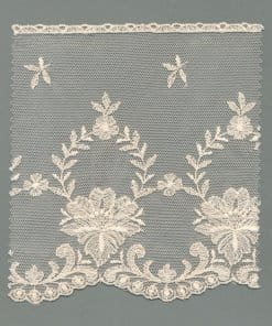 Ecru & Ecru/Ecru Baumwoll-Tüllborte – 17,5cm