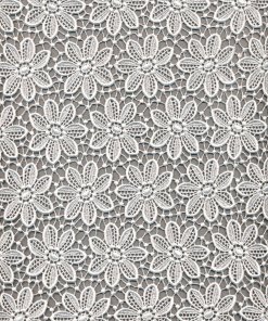 White Rayon Guipure Lace Fabric – 90cm × 1.1m (0511034/0001)