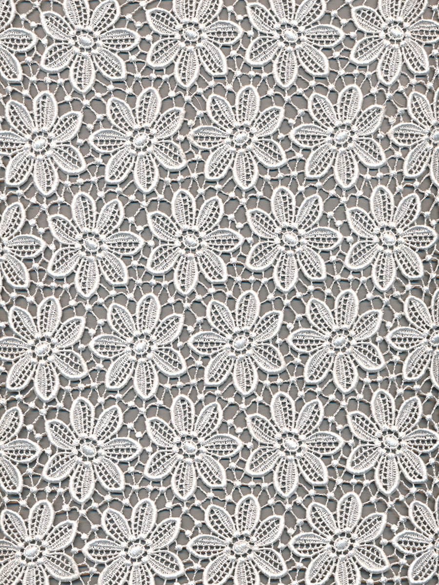 White Rayon Guipure Lace Fabric – 90cm × 1.1m (0511034/0001)