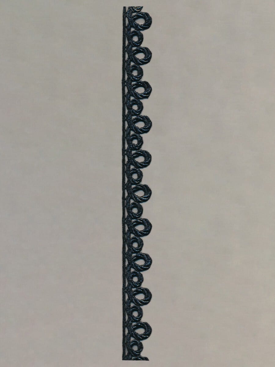 Beige & Black Polyester Chintz Guipure Trim – 2.3cm × 9.1m