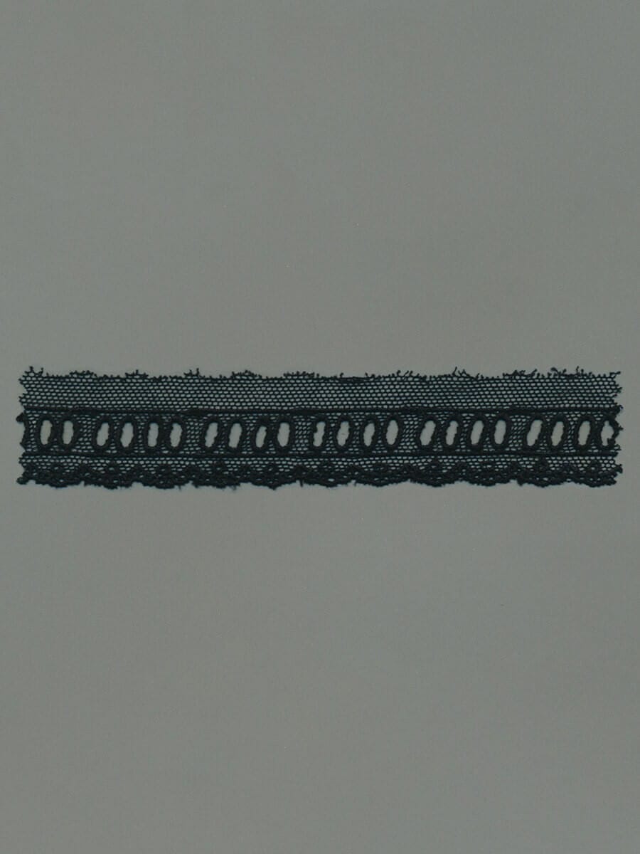 Black Cotton Tulle Edging – 3cm × 13.8m