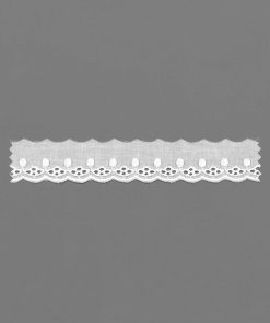 Weiße Baumwoll-Ajourspitzenkante – 2,5cm (0152317/0001)
