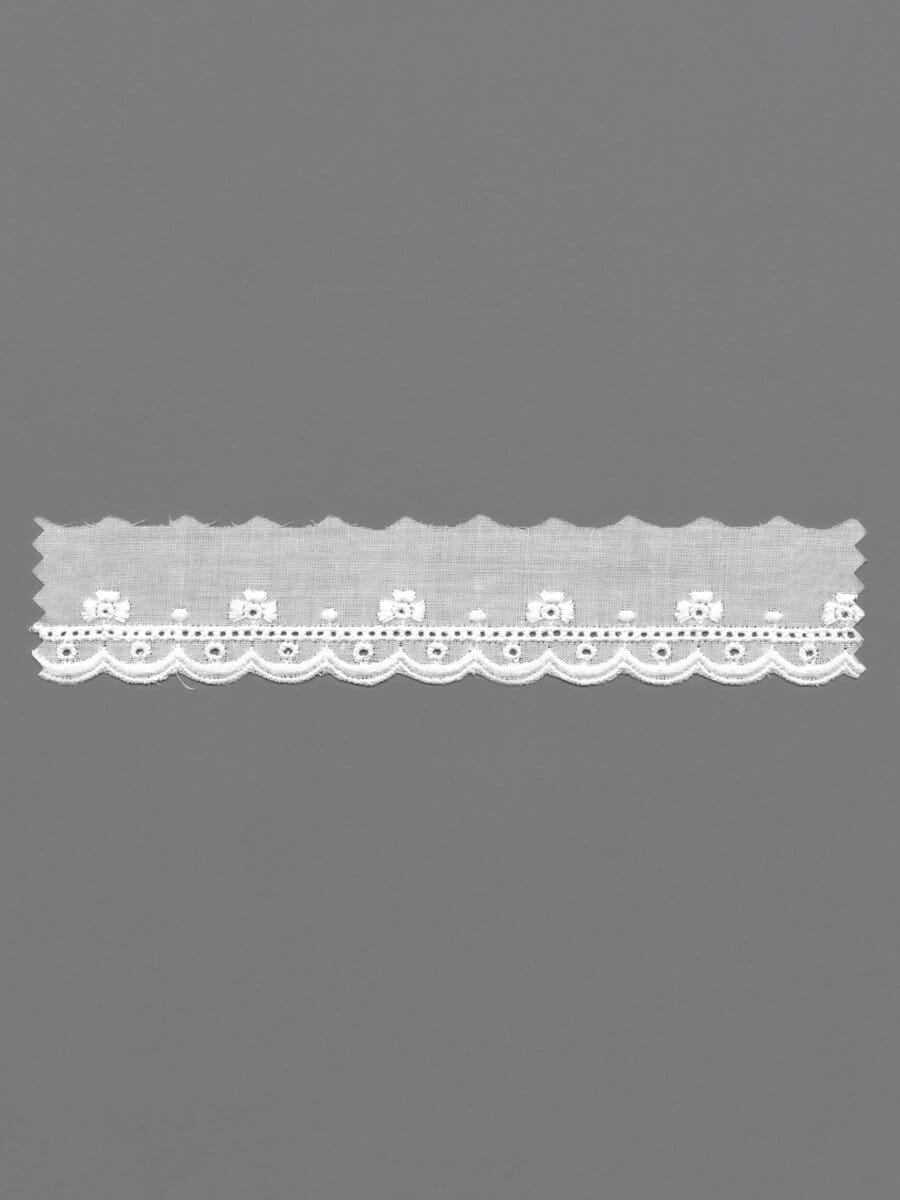 White Cotton Eyelet Lace Edging – 3cm × 13.8m (0153164/0002)