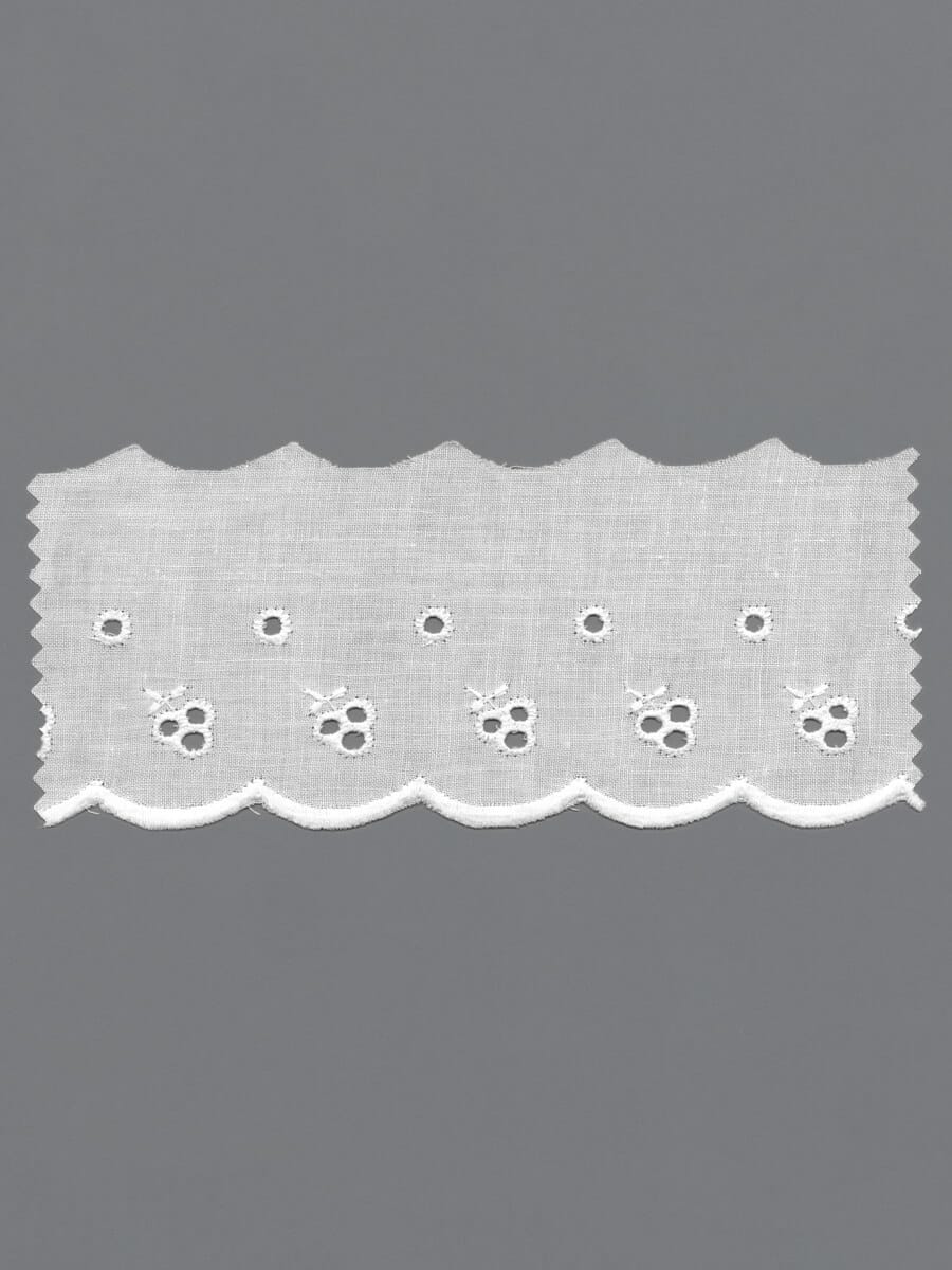 Weiße Baumwoll-Ajourspitzenkante – 6cm (0153257/0003)
