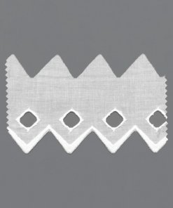 Weiße Baumwoll-Lochspitzen-Bordüre – 7cm