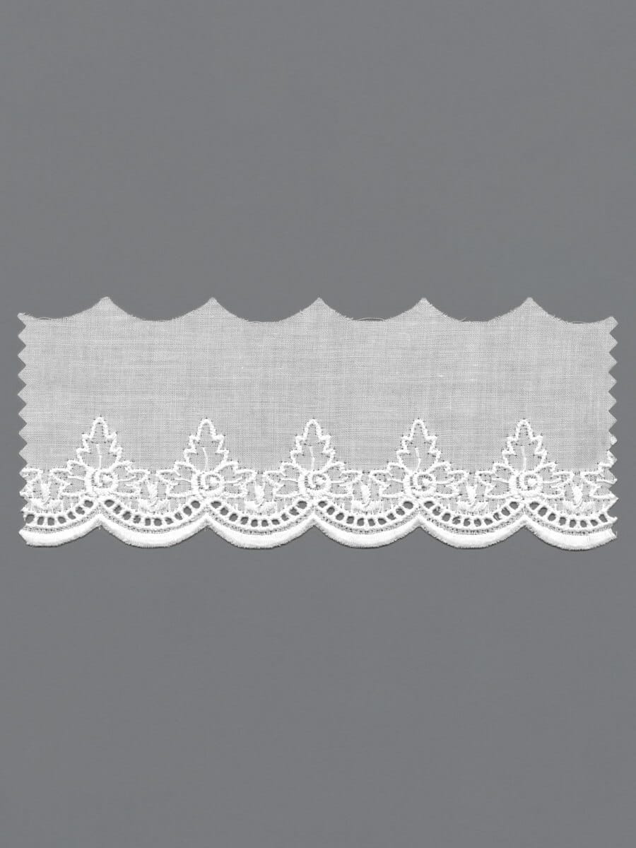 Weiße Baumwoll-Ajourspitzenkante – 6cm (0153419/0002)