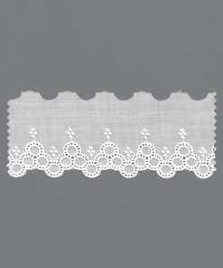 White Cotton Eyelet Lace Edging – 6cm × 8.9m