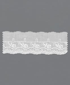 White Cotton Eyelet Lace Edging – 5cm × 13.8m (0154994/0001)
