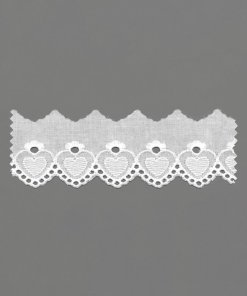 Weiße Baumwoll-Lochspitzenborte – 4,5cm