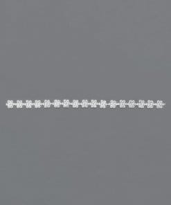 Weisse Organdy-Spitzenborte mit Viskosestickerei - 1cm x 13.5m
