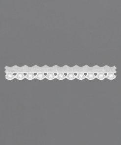 White Cotton Eyelet Lace Edging – 1.8cm × 13.8m