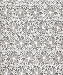 White Rayon Guipure Lace Fabric – 90cm × 1.1m (0515071/0001)