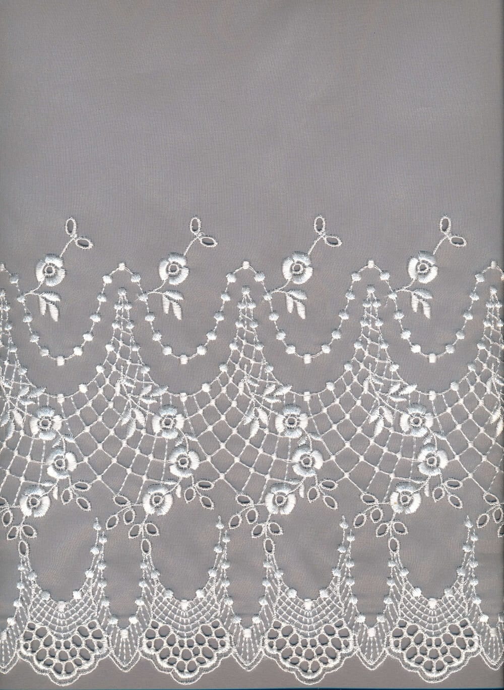 White Poly-Organdy Flounce full-width Fabric – 70cm × 4.6m