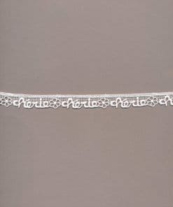 Weiße Baumwoll-Guipure-Borte – 1,4cm