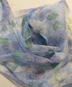 Sky/Green/Lilac PA Stretch Tulle, PRINT – 150cm × 2.3m